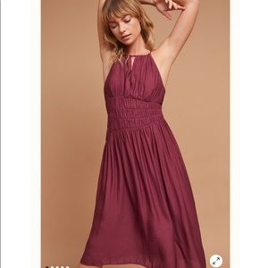 Smocked Halter Midi Dress